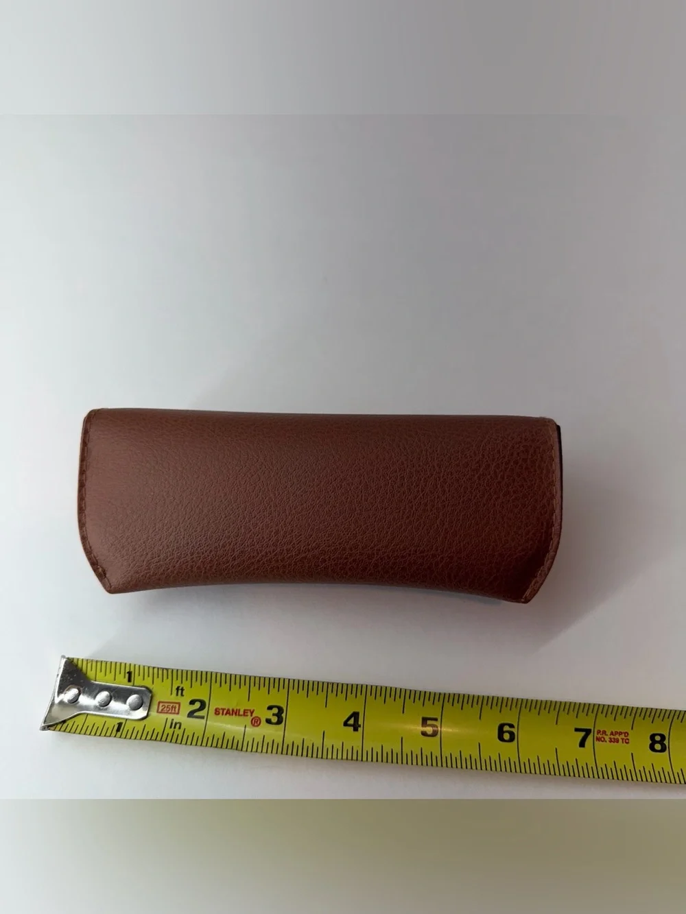 Ray-Ban Brown Leather Snap Case for Eyeglasses/Sunglasses 7x3x2